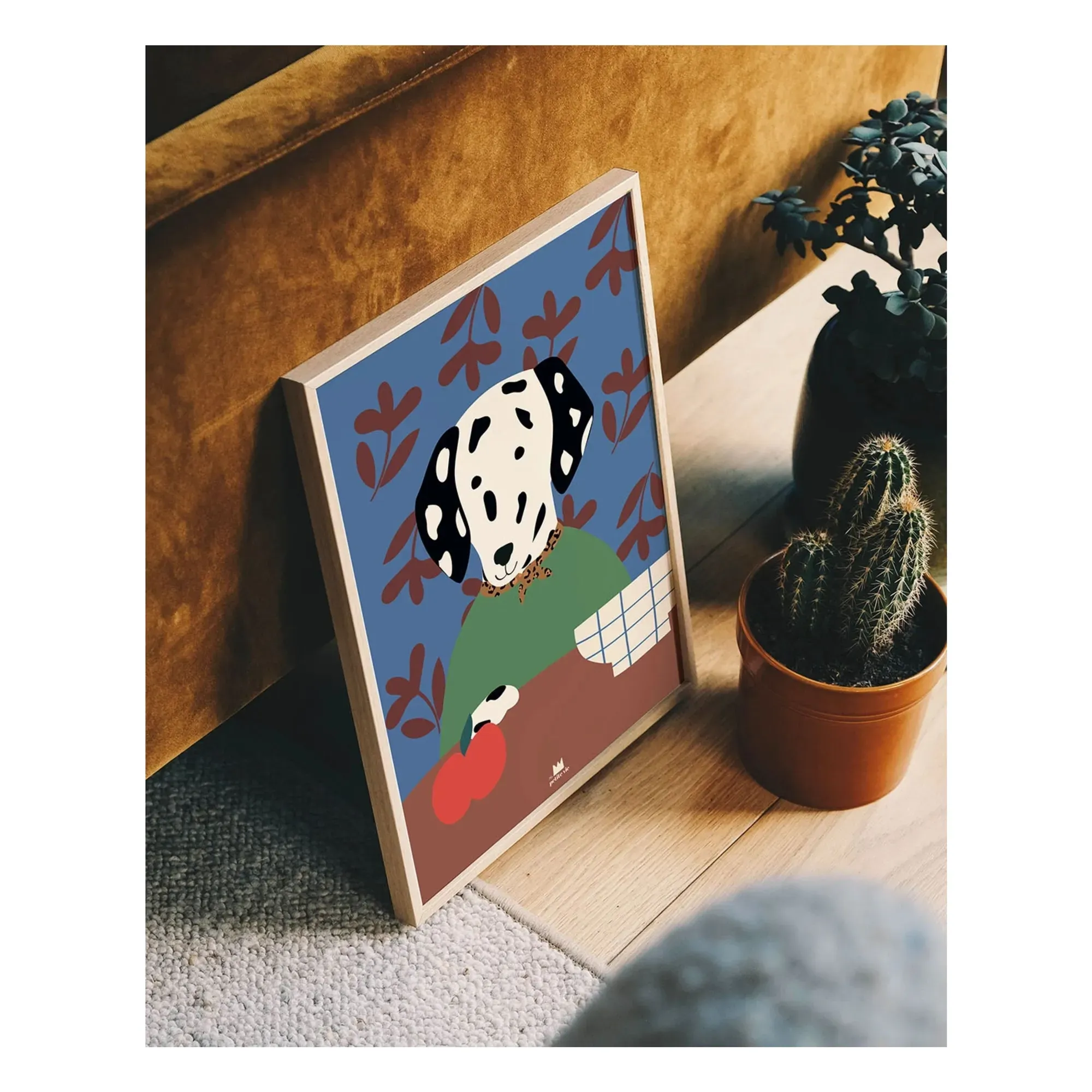 Dalmatian Wall Poster - Blue alternate view