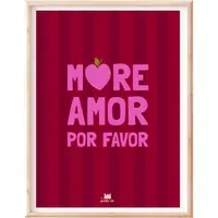 More Amore Por Favor Wall Poster - Multicoloured, PEFC Paper alternate view