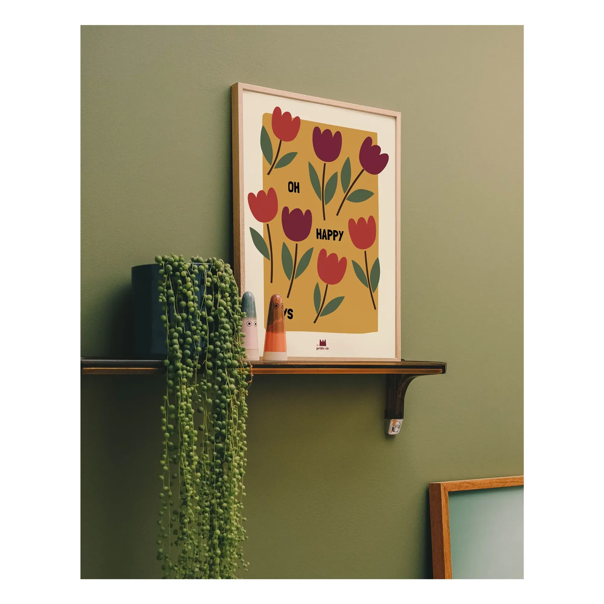 Oh Happy Days Wall Poster - Multicoloured, PEFC Paper alternate view