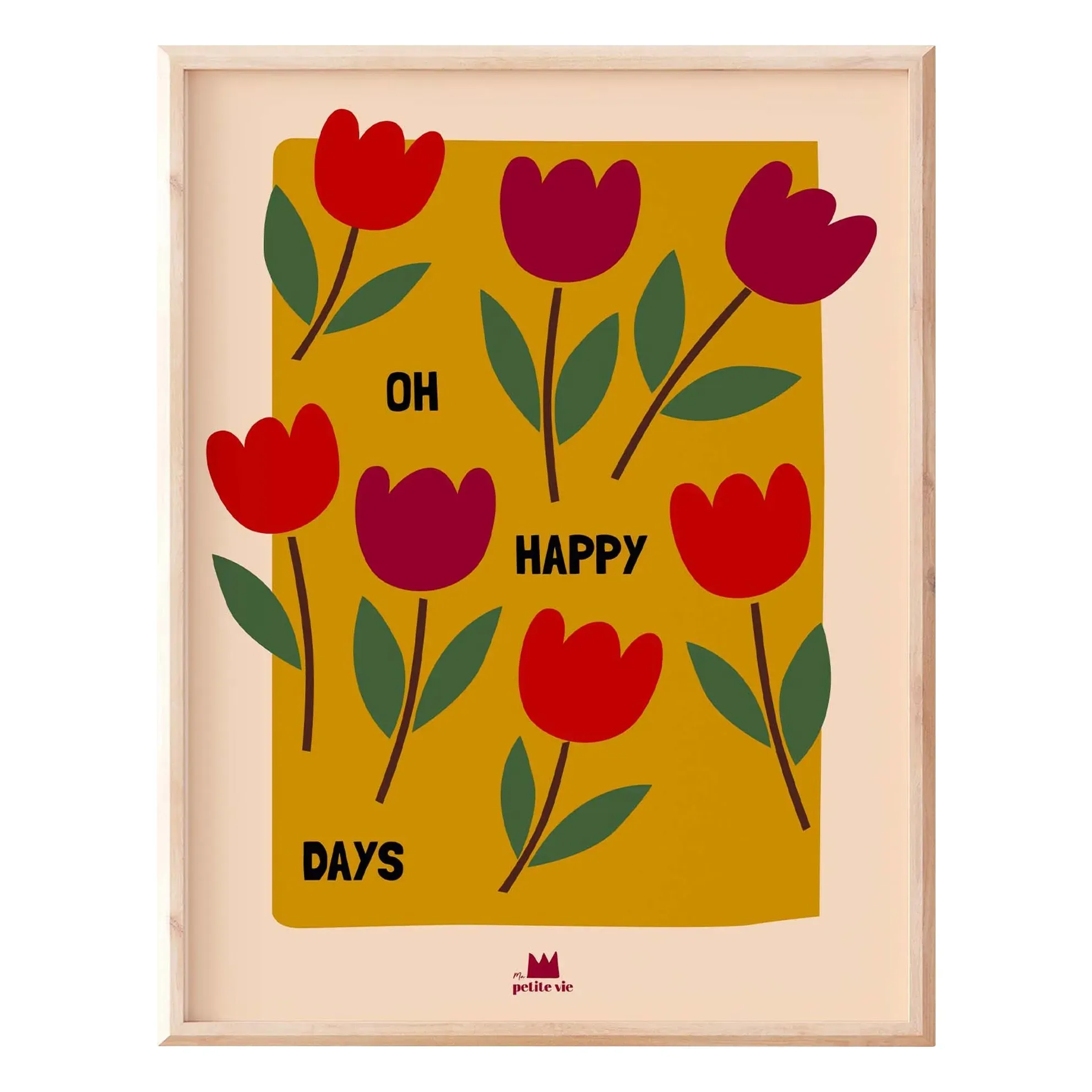 Oh Happy Days Wall Poster - Multicoloured, PEFC Paper product