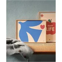 Oiseaux Bleus Wall Poster - Blue alternate view