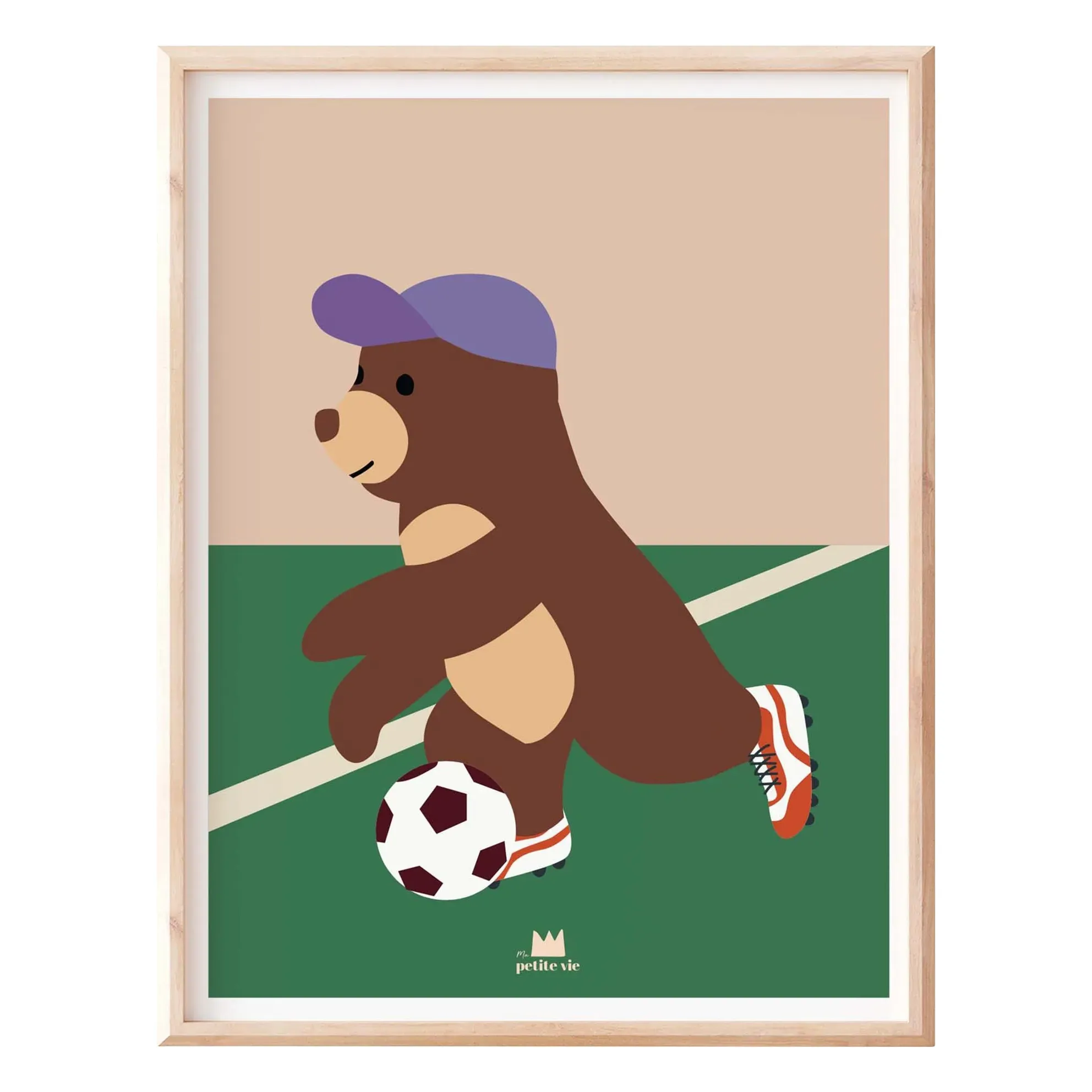 Soccer Bear Poster - Multicoloured, PEFC Natural Paper product