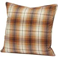 Check Cushion Cover - Pumpkin, Cotton alternate view