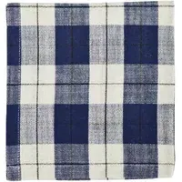 Cotton Check Towel Set of 4 - Blue, Cotton alternate view
