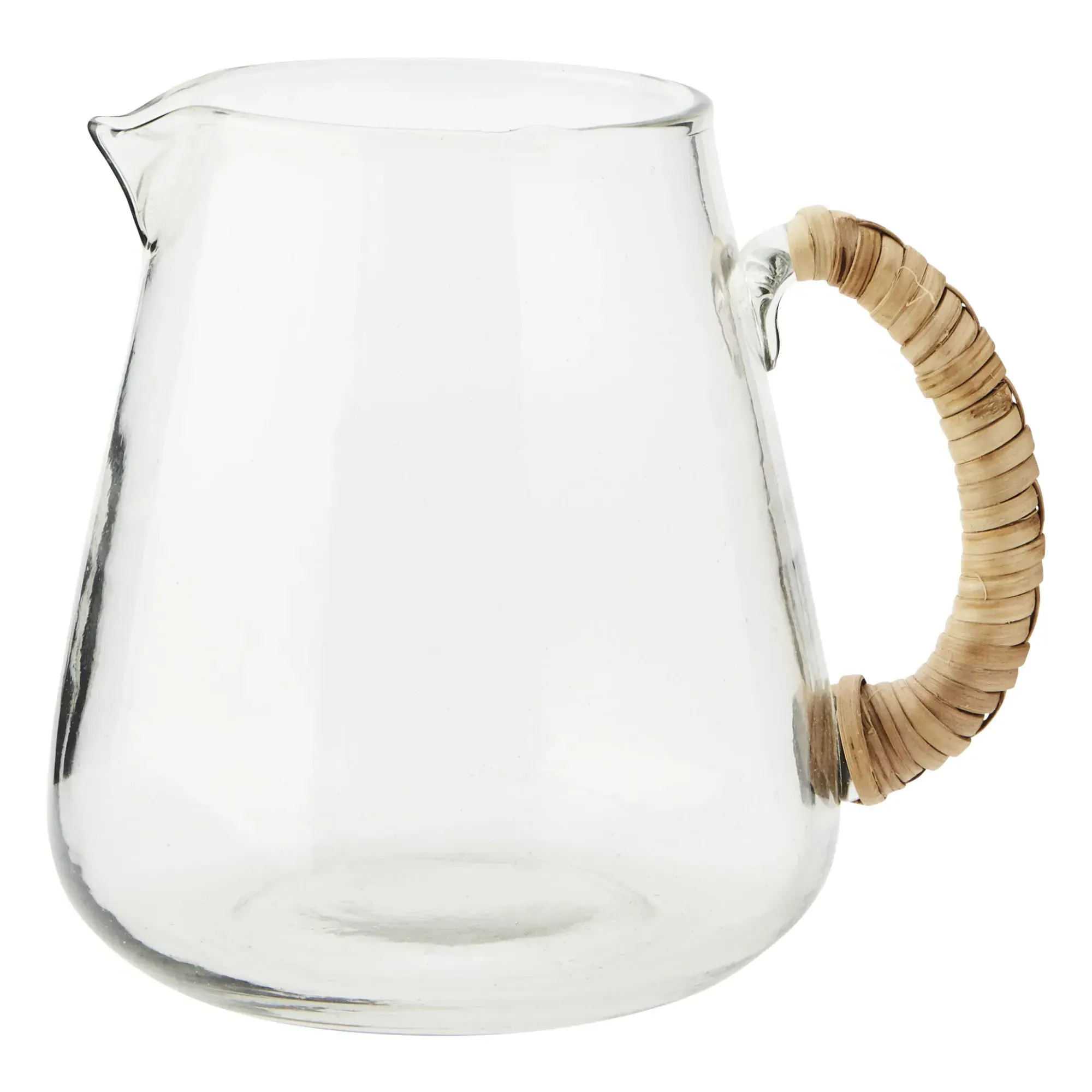 Glass Jug with Bamboo Handle - Transparent, Glass product