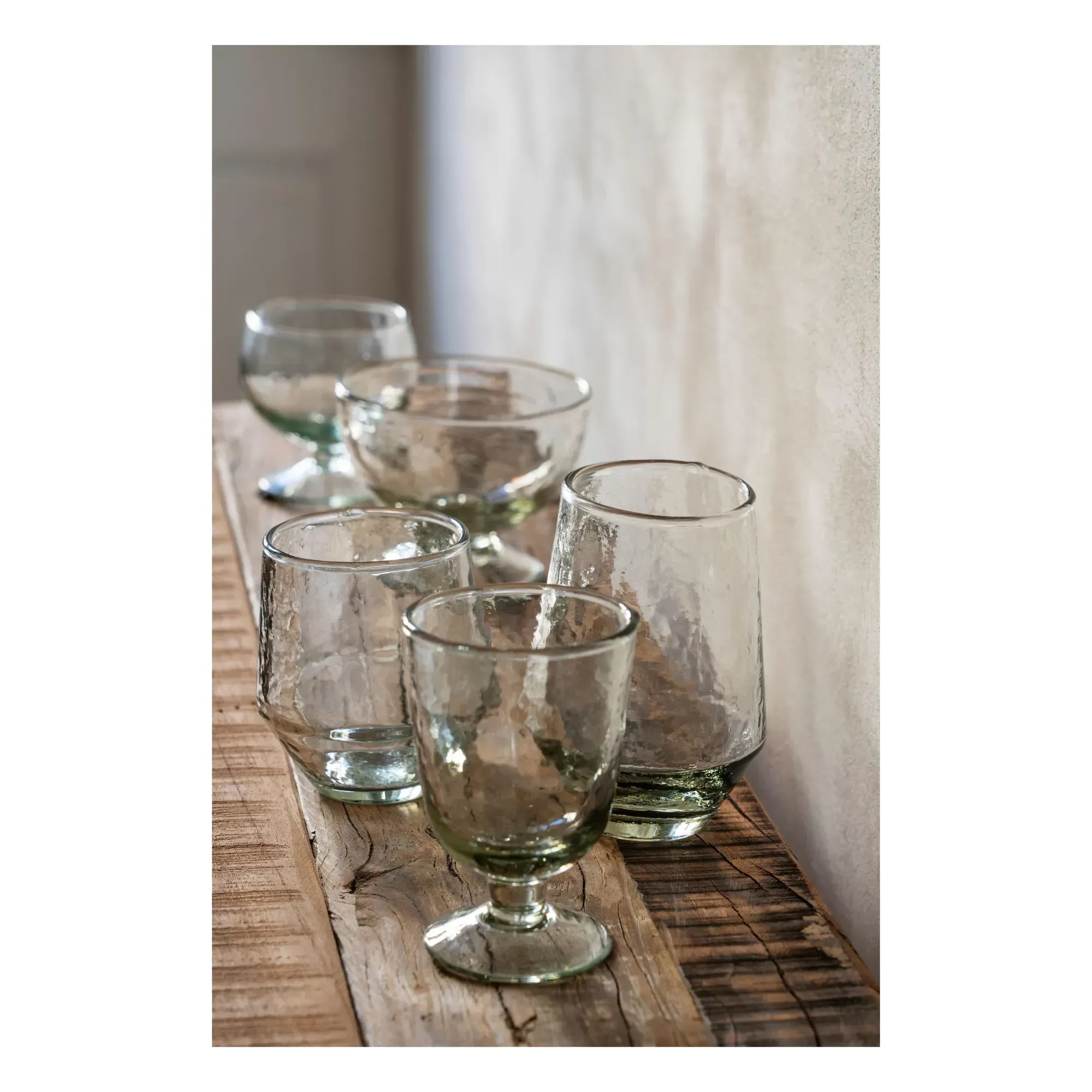 Hammered Wine Glass - Transparent, Glass alternate view