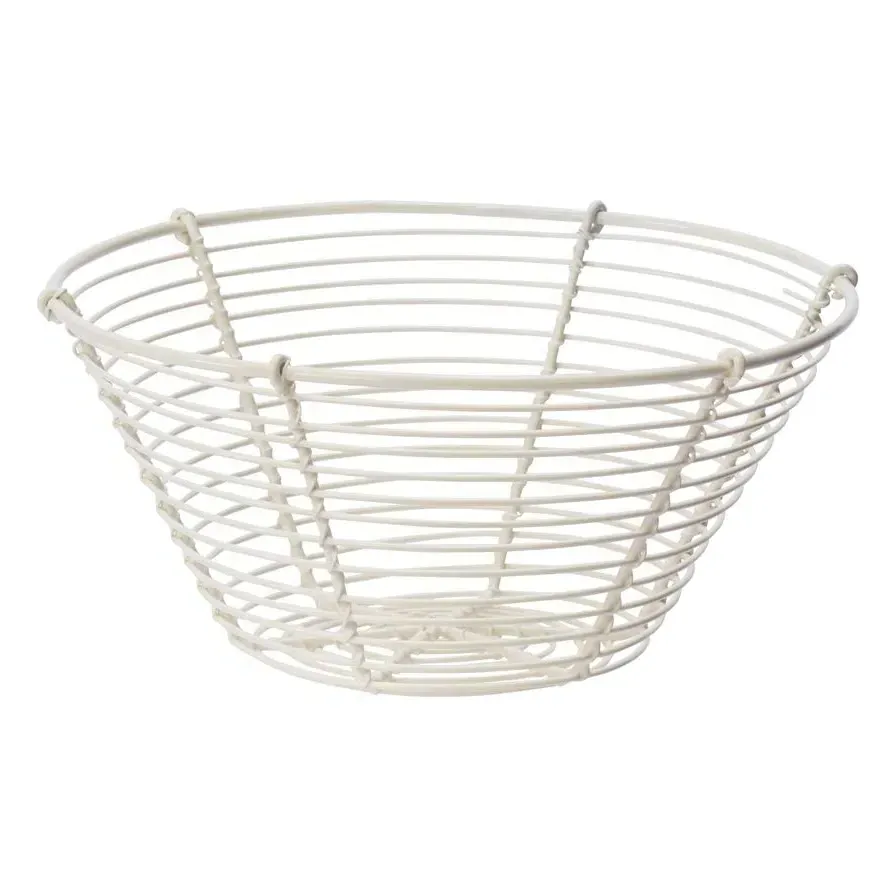 Iron Wire Basket - White product