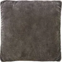 Madam Stoltz Chair Cushion - Grey, Cotton Velvet alternate view