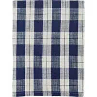Madam Stoltz Check Tablecloth - Blue, Cotton alternate view