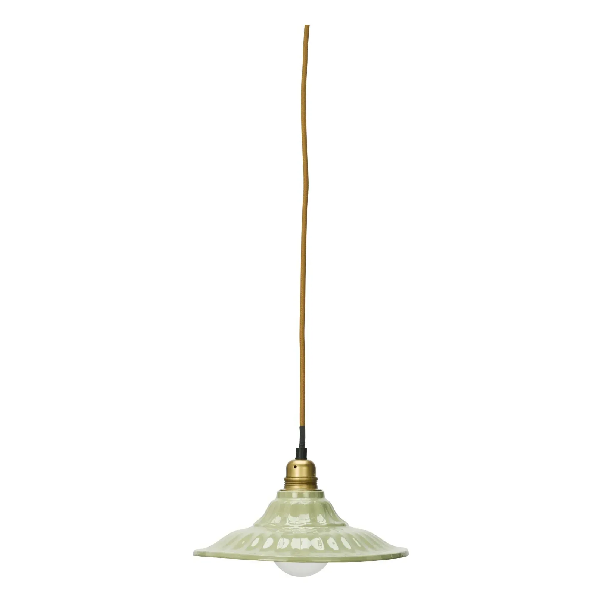 Madam Stoltz Enamel Pendant Lamp - Sage, Iron product