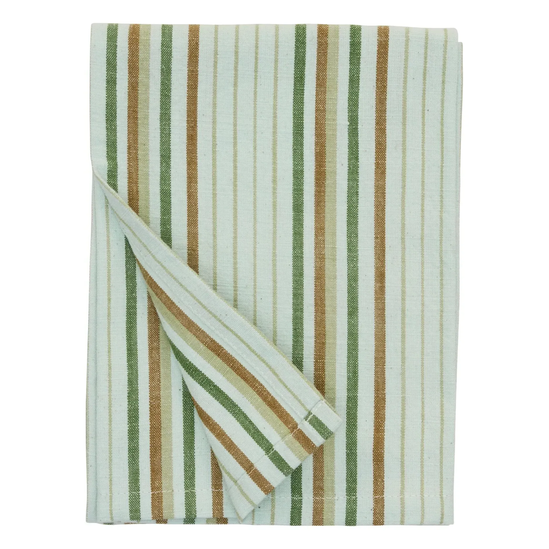 Madam Stoltz Fine Stripe Tea Towel - Green, Cotton product