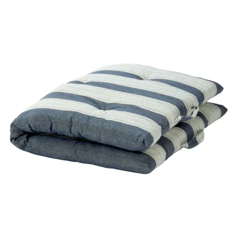 Madam Stoltz Striped Floor Mat - Blue, Cotton product