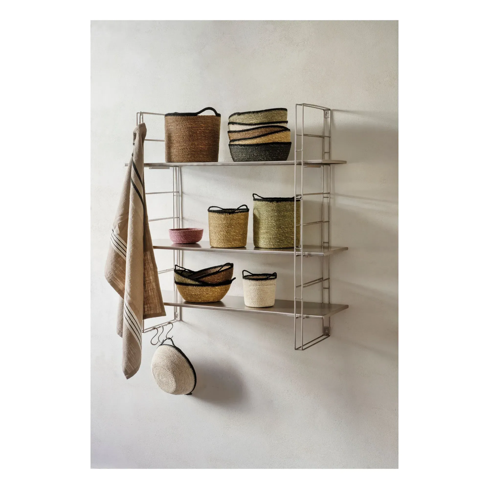 Metal Wall Shelves 3-Tier - Steel, Iron alternate view