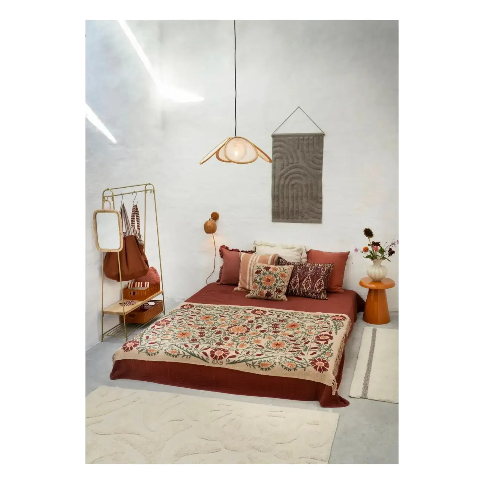 Rattan Rectangular Wall Mirror - Natural alternate view