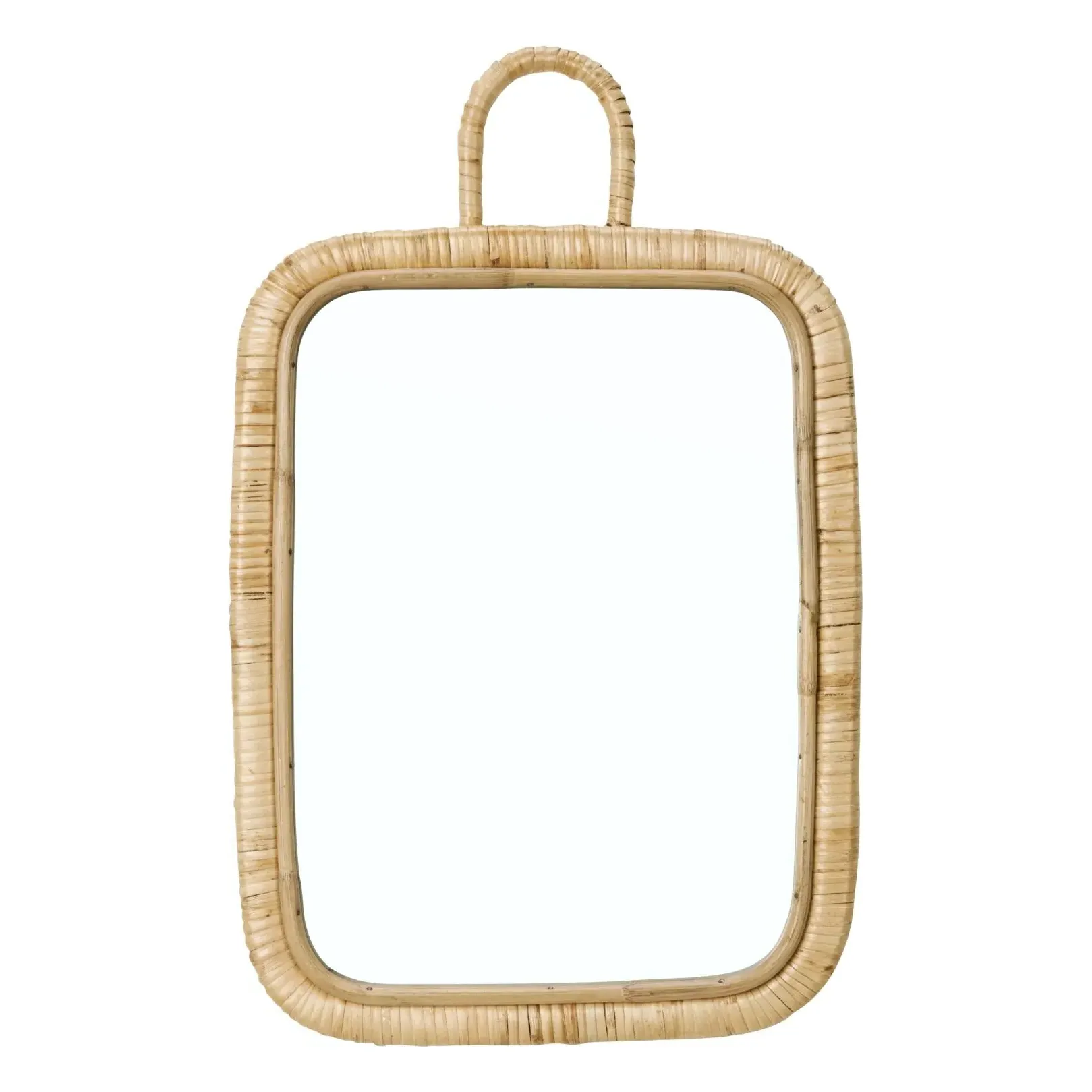 Rattan Rectangular Wall Mirror - Natural product