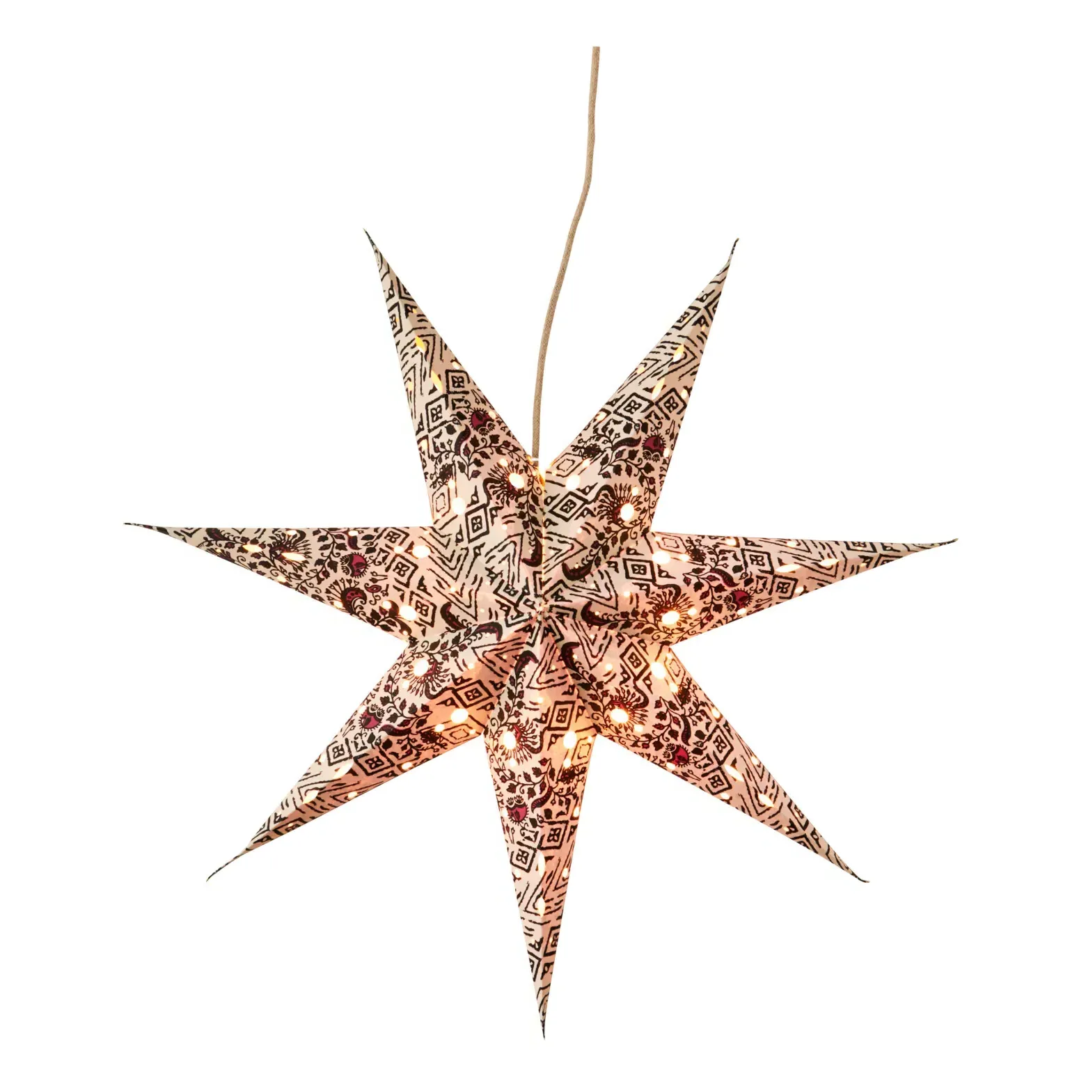 Recycled Paper Star Pendant Light - Grey product