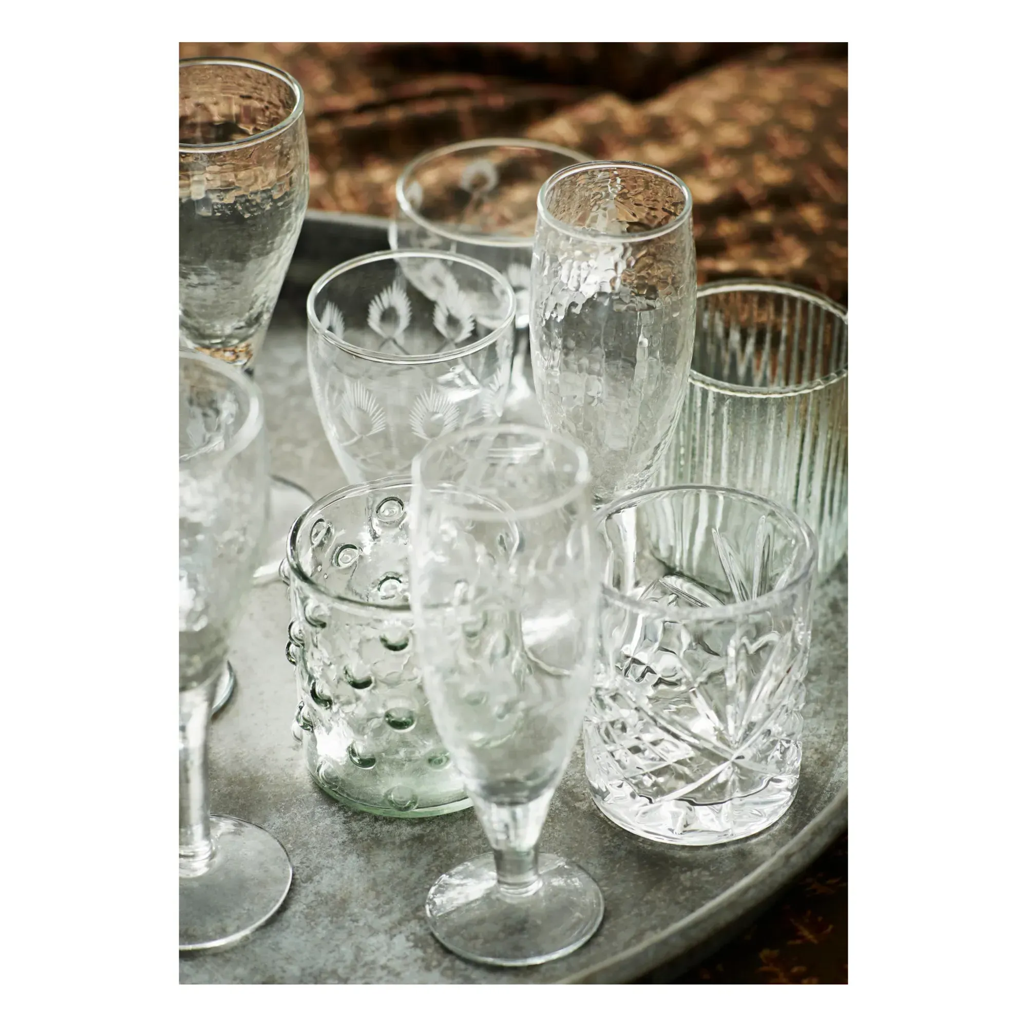 Ribbed Drinking Glass - Transparent, Glass alternate view