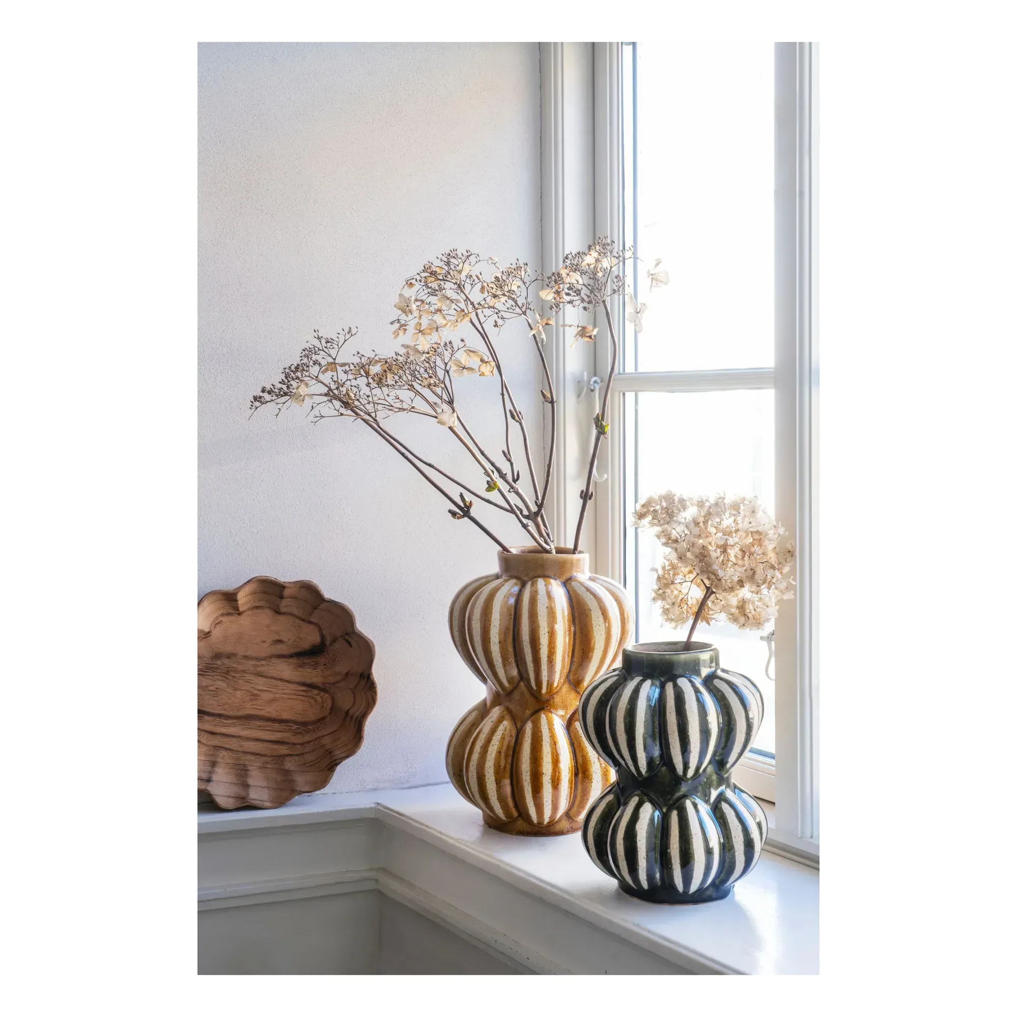 Stoneware Vase - Green alternate view