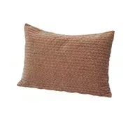 Velvet Quilted Cushion Cover - Dusty Pink, Cotton alternate view