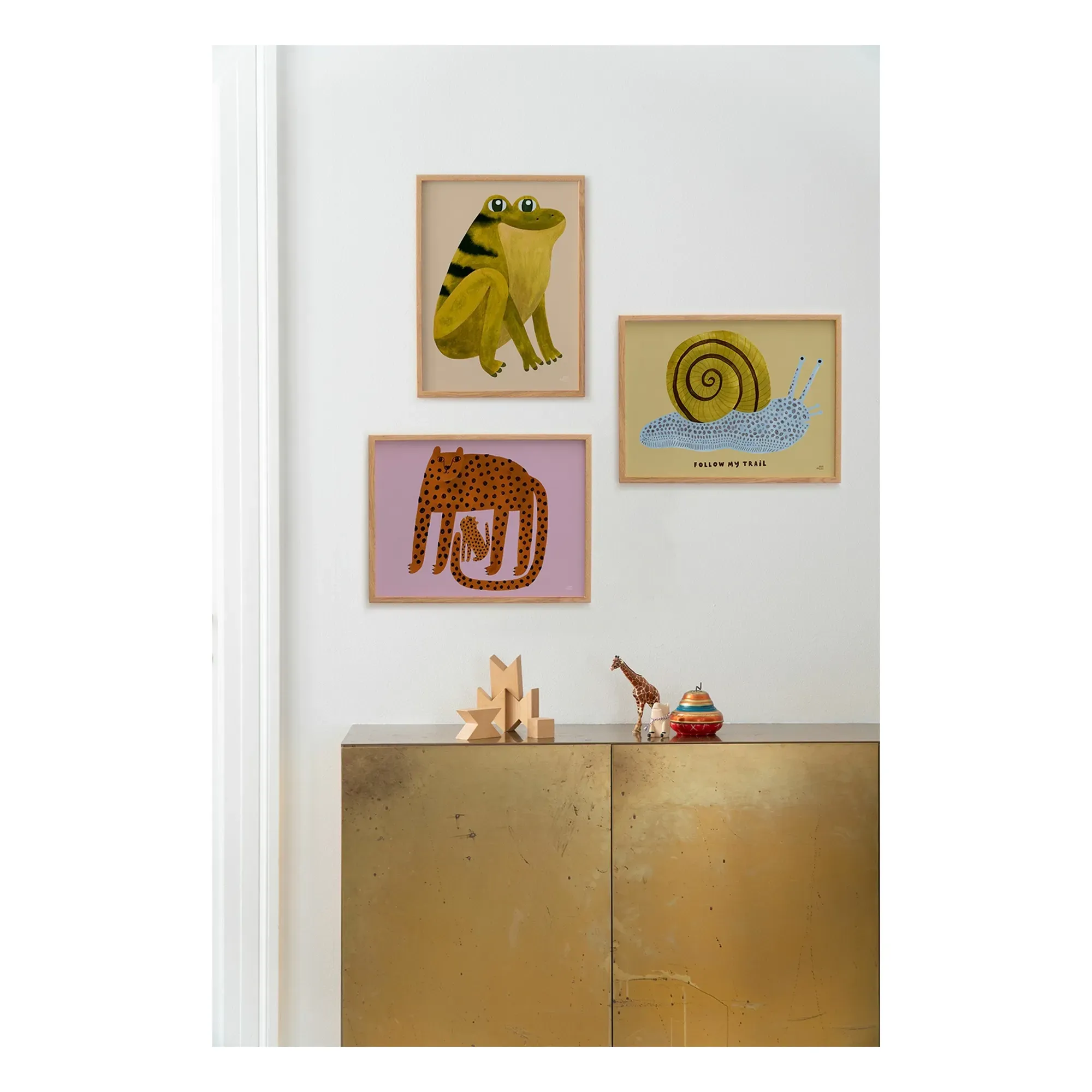 Aniek Bartels Leopards Art Print - Lilac alternate view