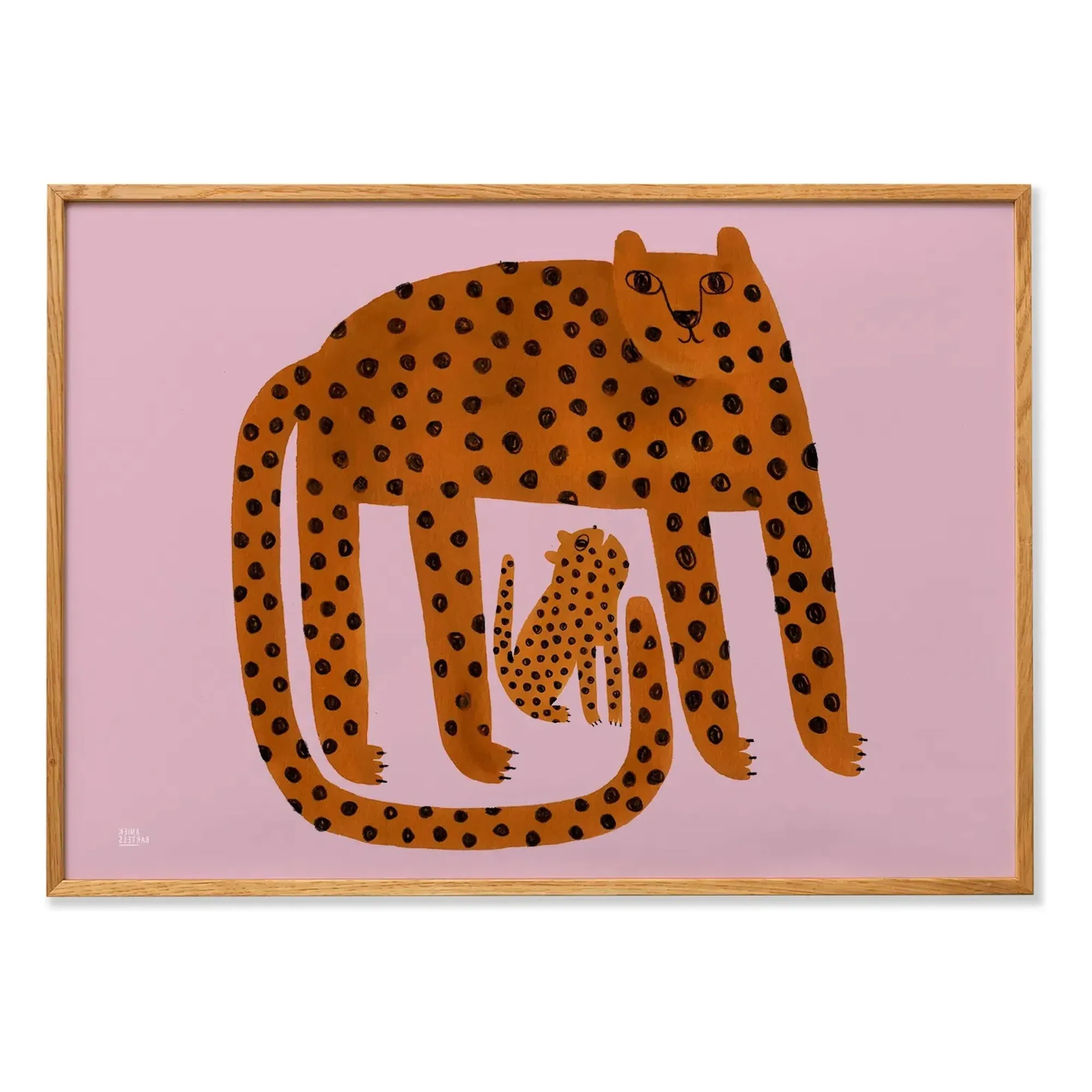 Aniek Bartels Leopards Art Print - Lilac product