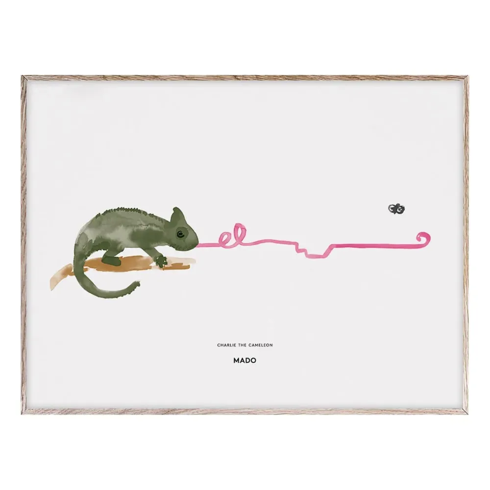 Charlie the Chameleon 40x30 cm Poster - Multicoloured product