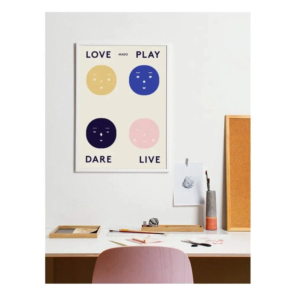Four Feelings Poster - Multicoloured alternate view