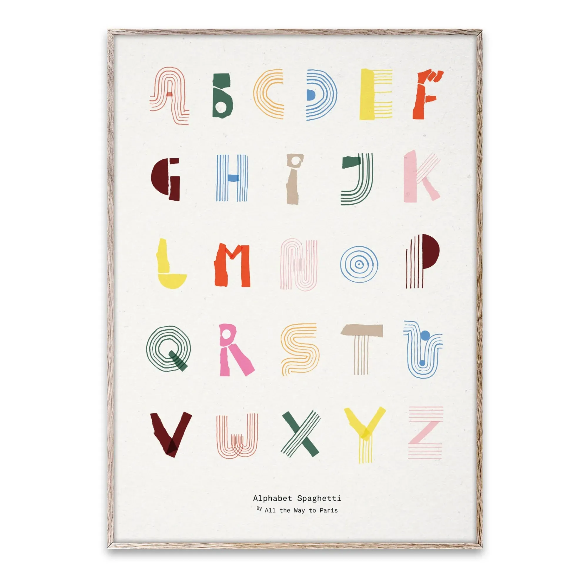 Mado Alphabet Spaghetti Poster - Multicoloured product