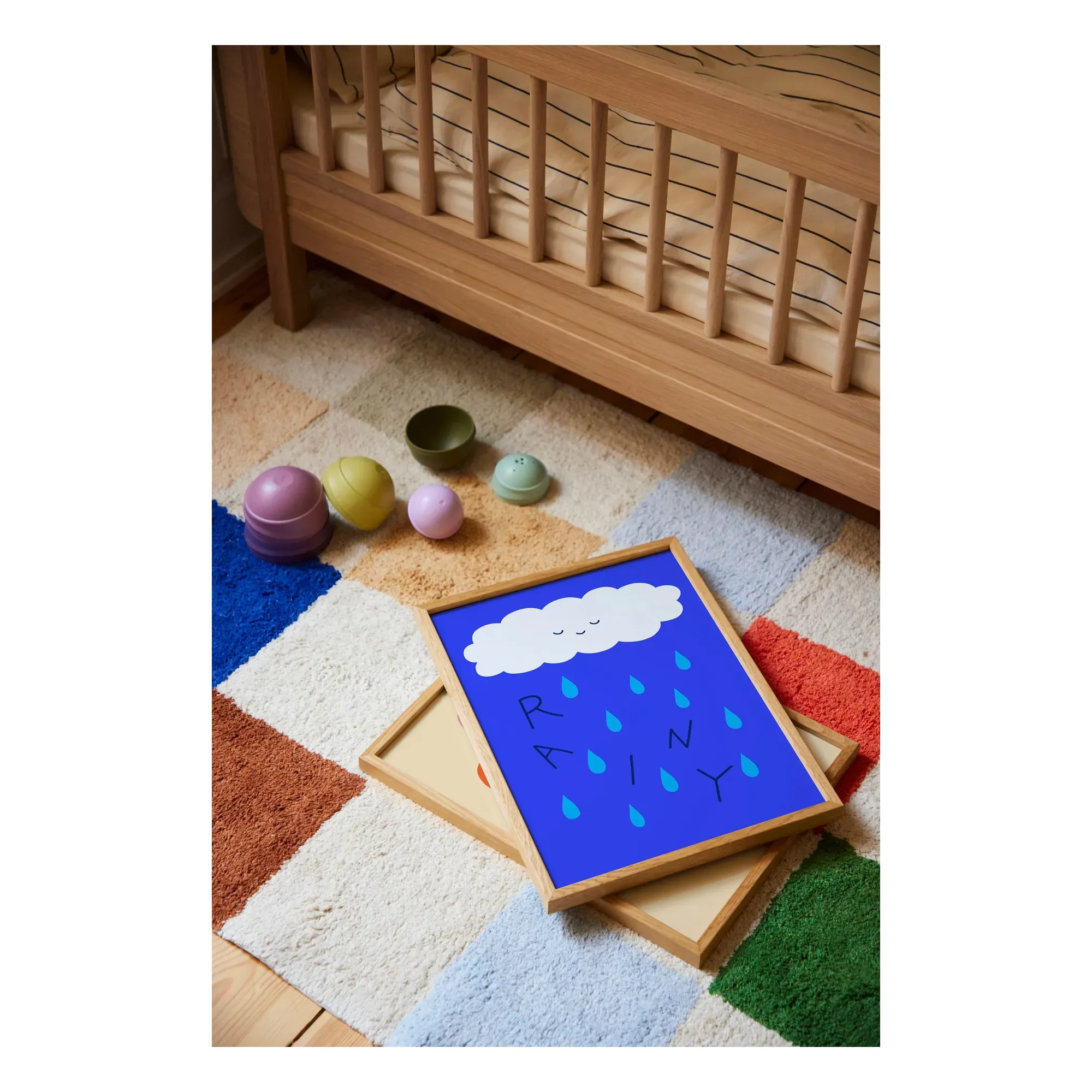 Marina Ayashiro Rainy Art Print - Blue alternate view