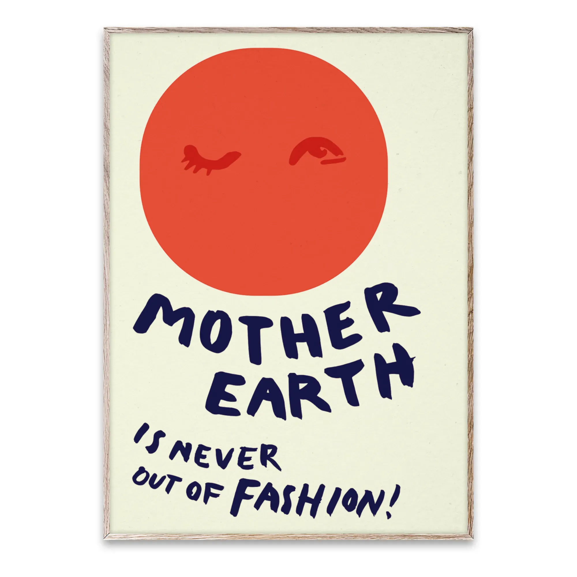 Mother Earth Poster - Red, Uncoated Paper product