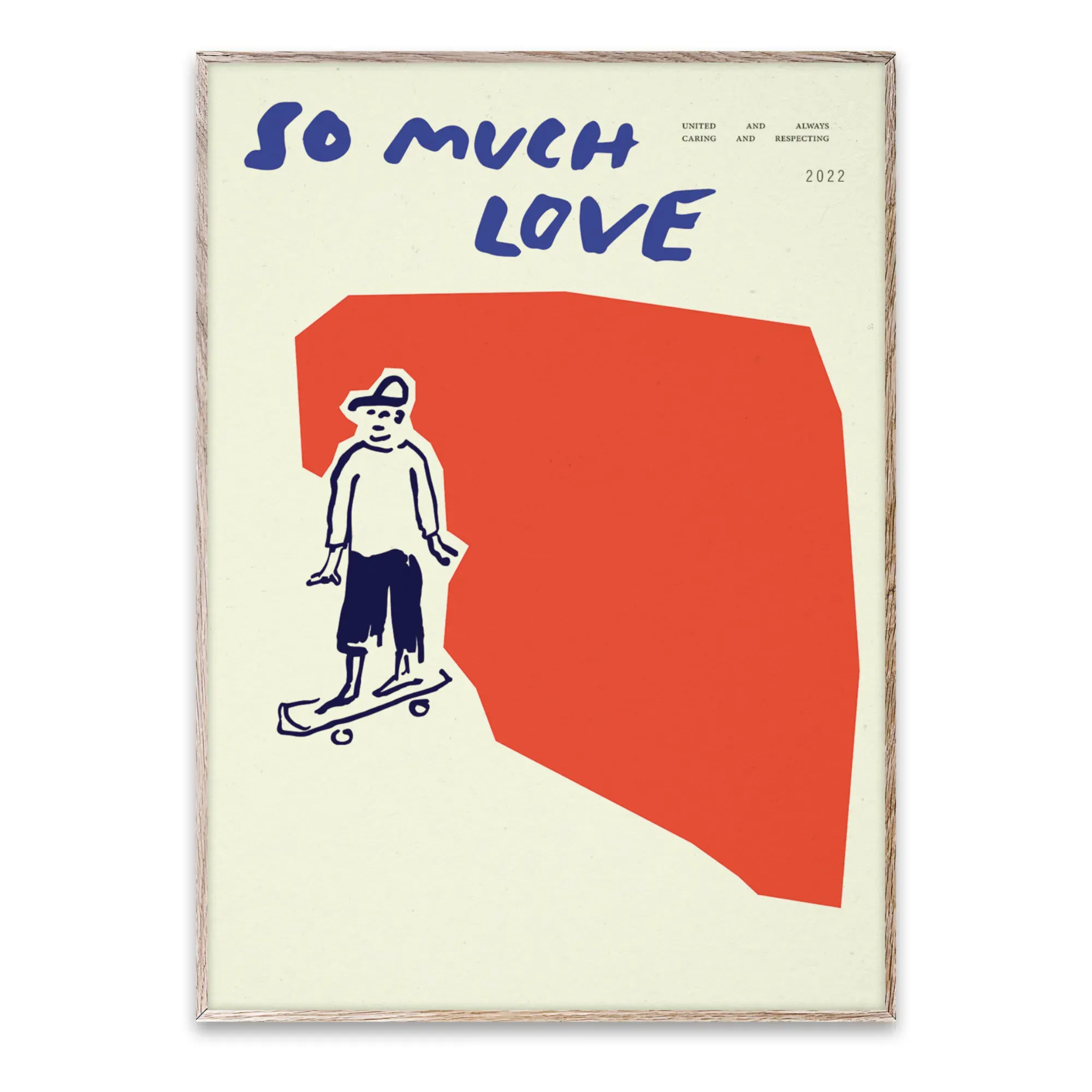 So Much Love Skateboard Poster - Red product