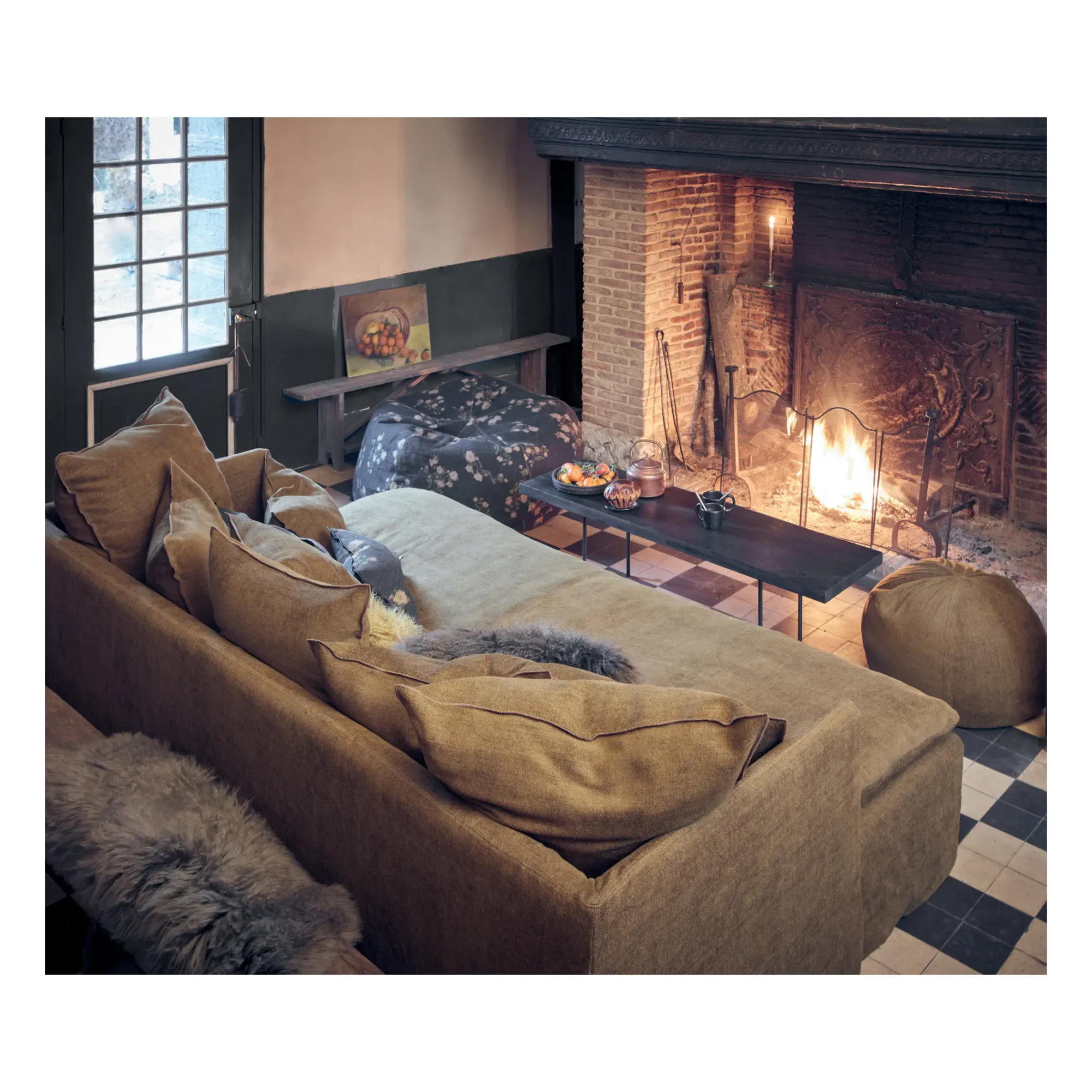 Along Rectangular Coffee Table - Black, Burnt Wood product