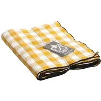 Bourdon Black Mesh Gingham Rectangular Tablecloth - Vichy Ocre, Linen-Cotton alternate view