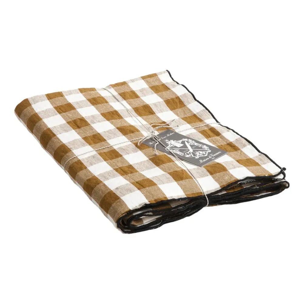 Bourdon Rectangular Tablecloth - Vichy Épices, Linen-Cotton product