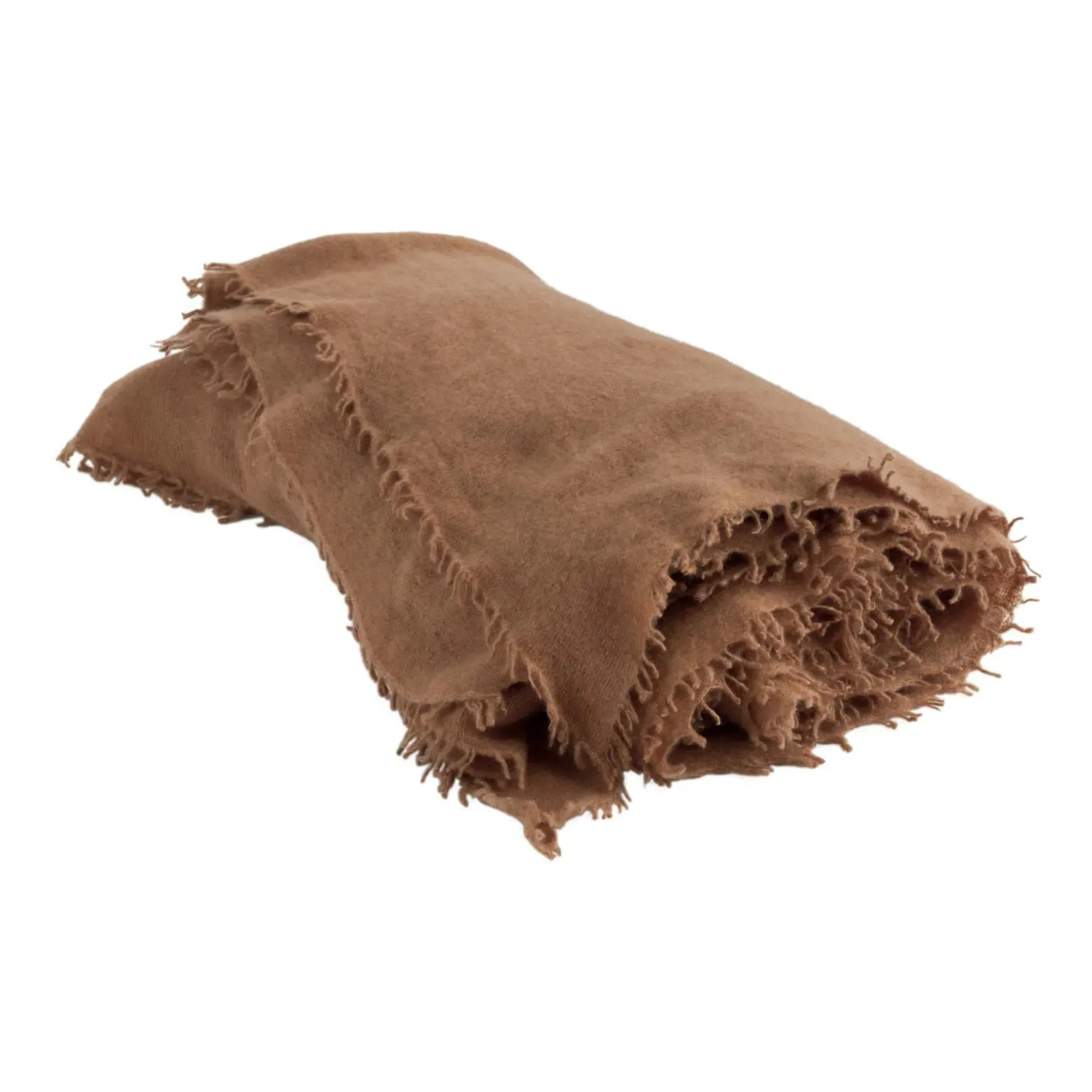 Fringed Cashmere Throw - Havana product