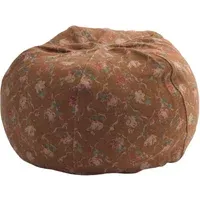 Jardin Secret Round Pouf - Havana, Linen alternate view