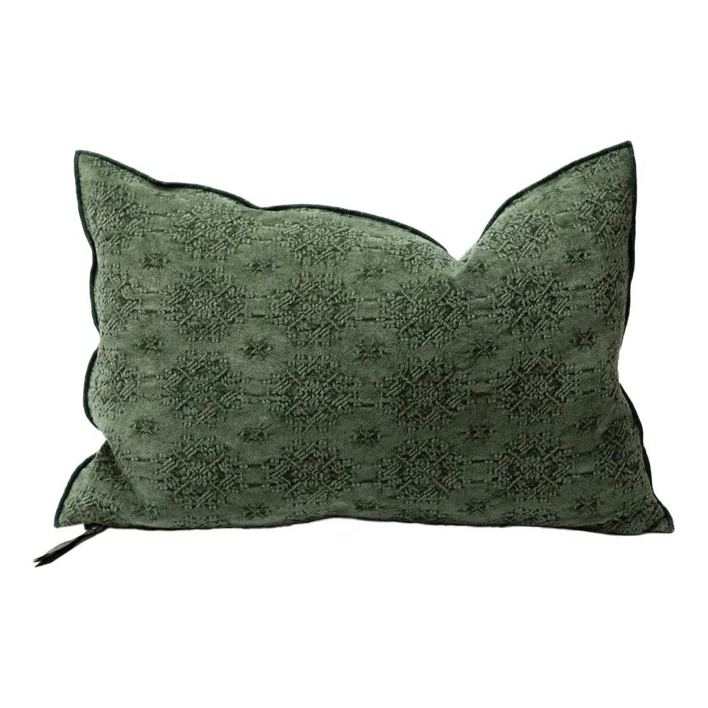 Kilim Jacquard Vice Versa Cushion - Avocat, Cotton Viscose product