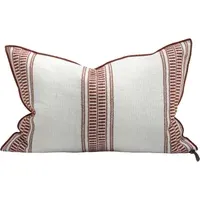 Vice Versa Cyclades Embroidered Cushion - Clay, Linen alternate view