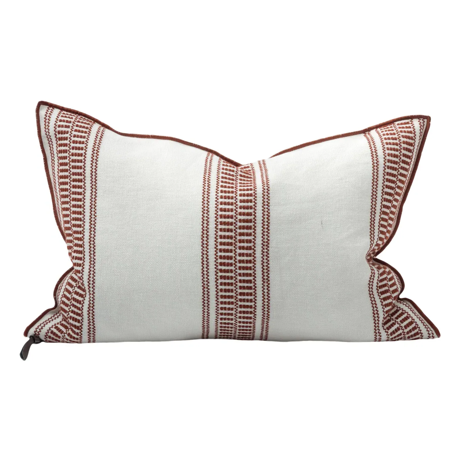 Vice Versa Cyclades Embroidered Cushion - Clay, Linen product