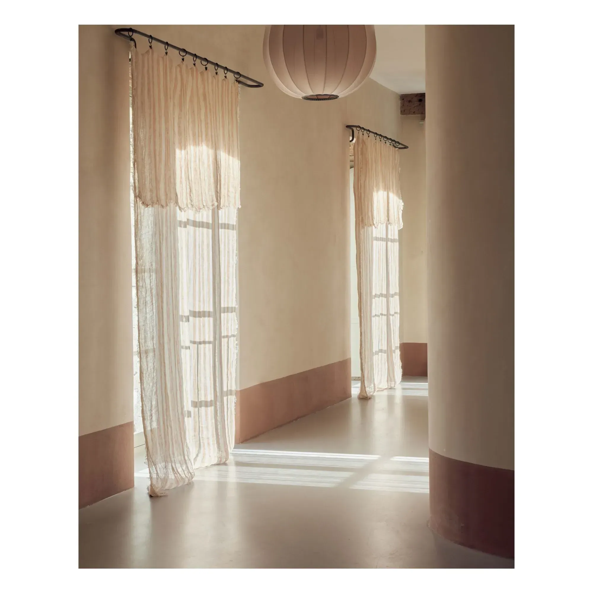 Vice Versa Fringed Curtain - Havana, Linen alternate view