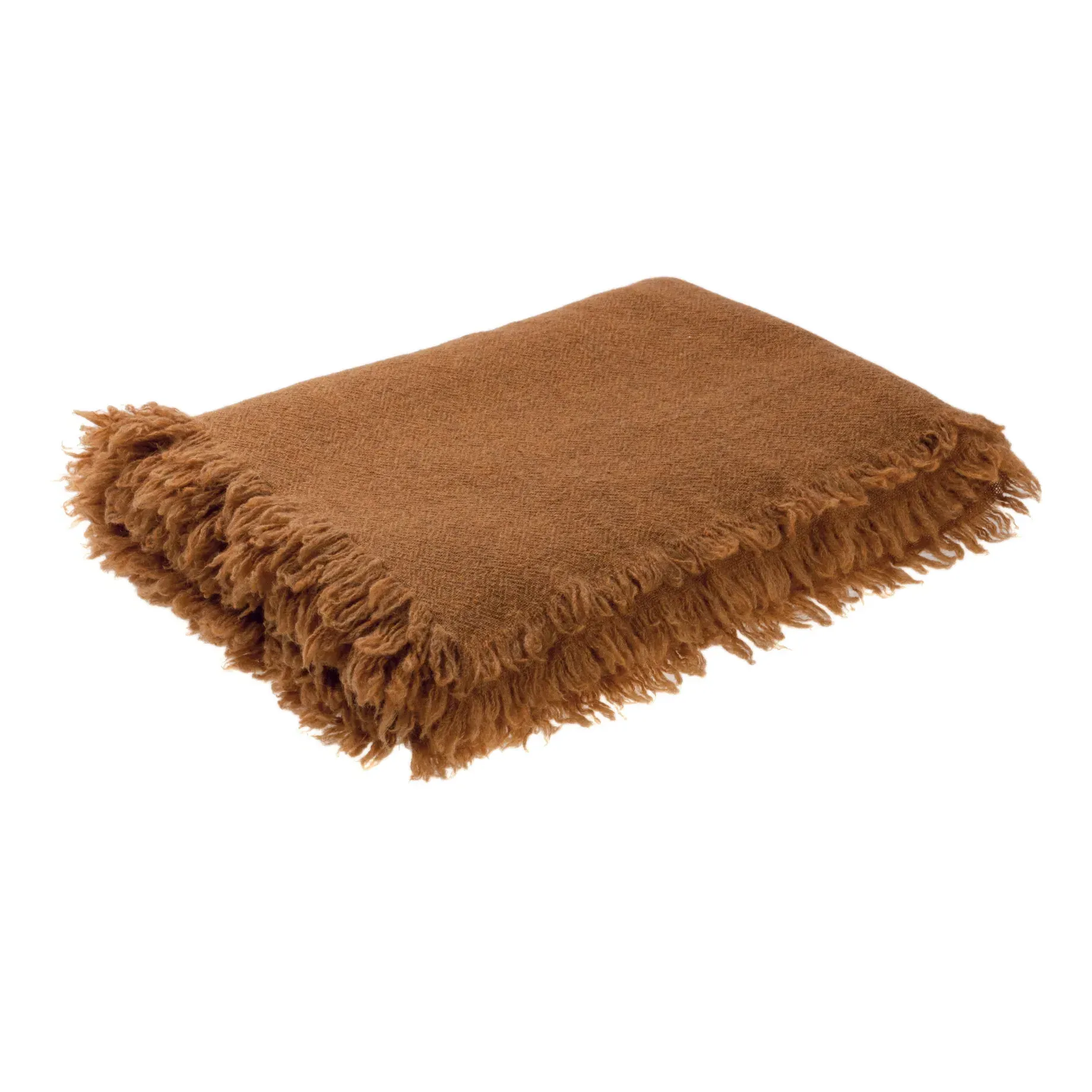 Vice Versa Fringed Wool Blanket - Amber product