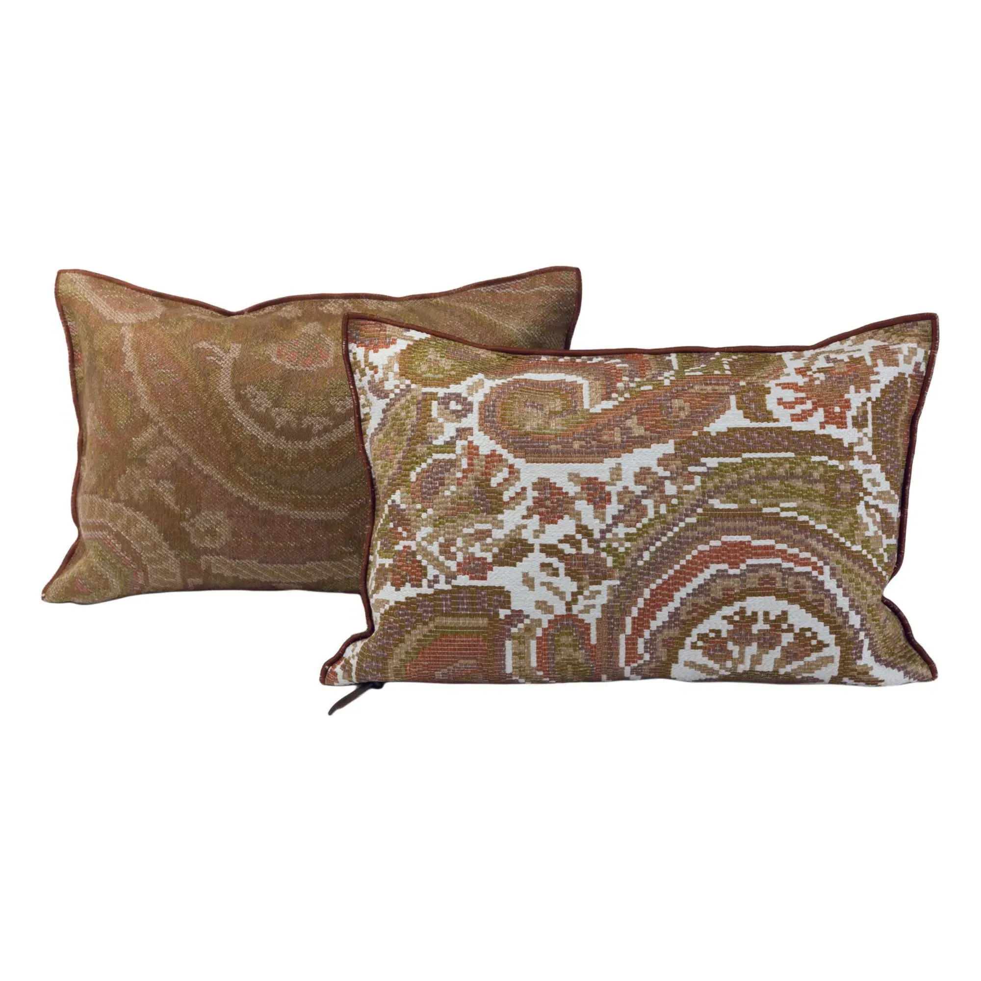 Vice Versa Jacquard Paisley Indoor & Outdoor Cushion - Brown, Polypropylene product