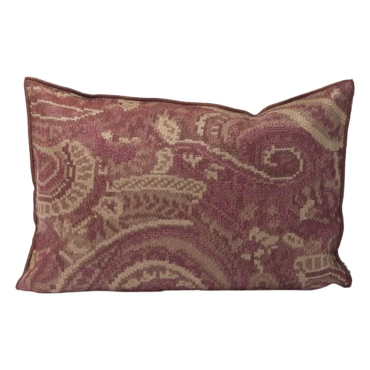 Vice Versa Jacquard Paisley Indoor & Outdoor Cushion - Pink, Polypropylene alternate view