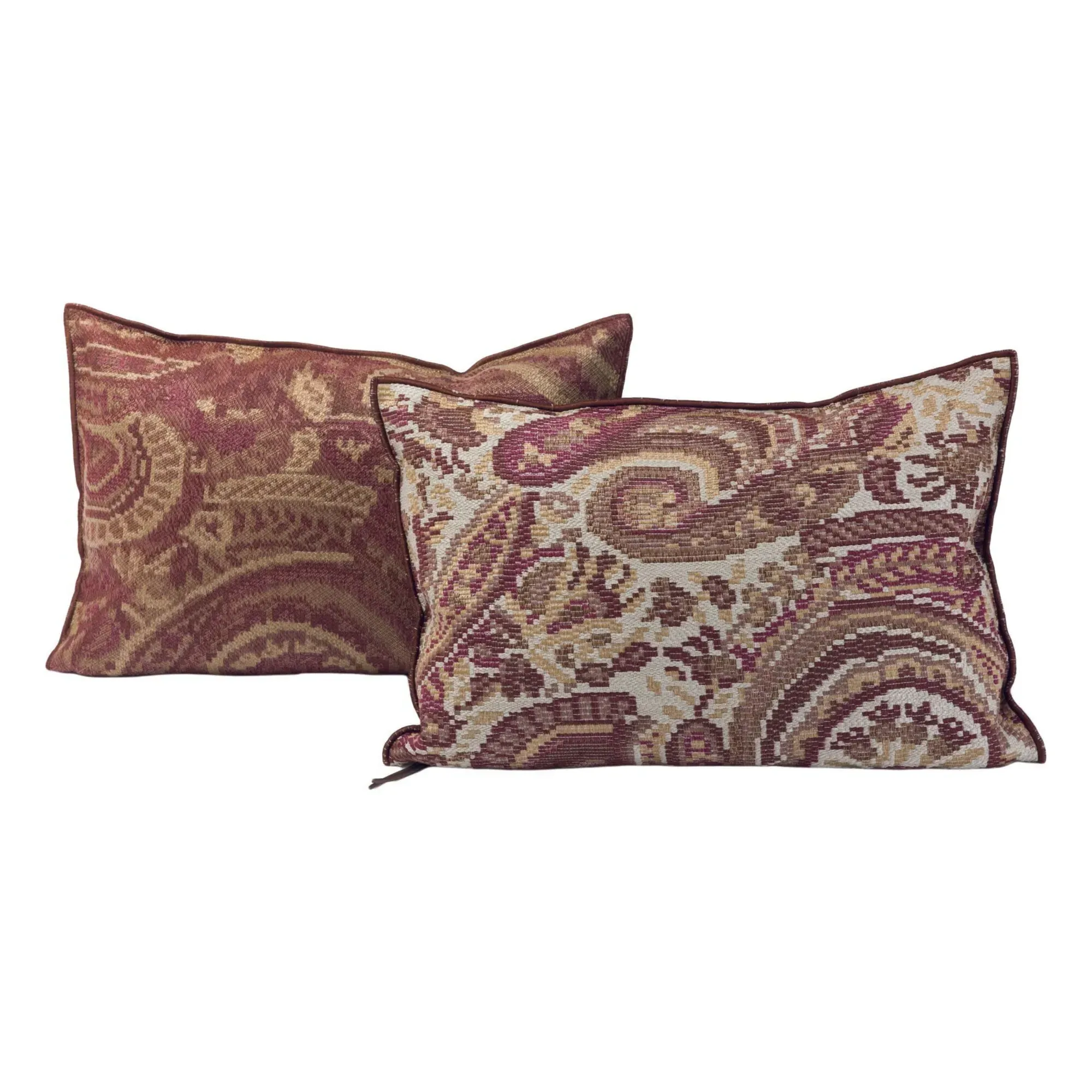 Vice Versa Jacquard Paisley Indoor & Outdoor Cushion - Pink, Polypropylene product