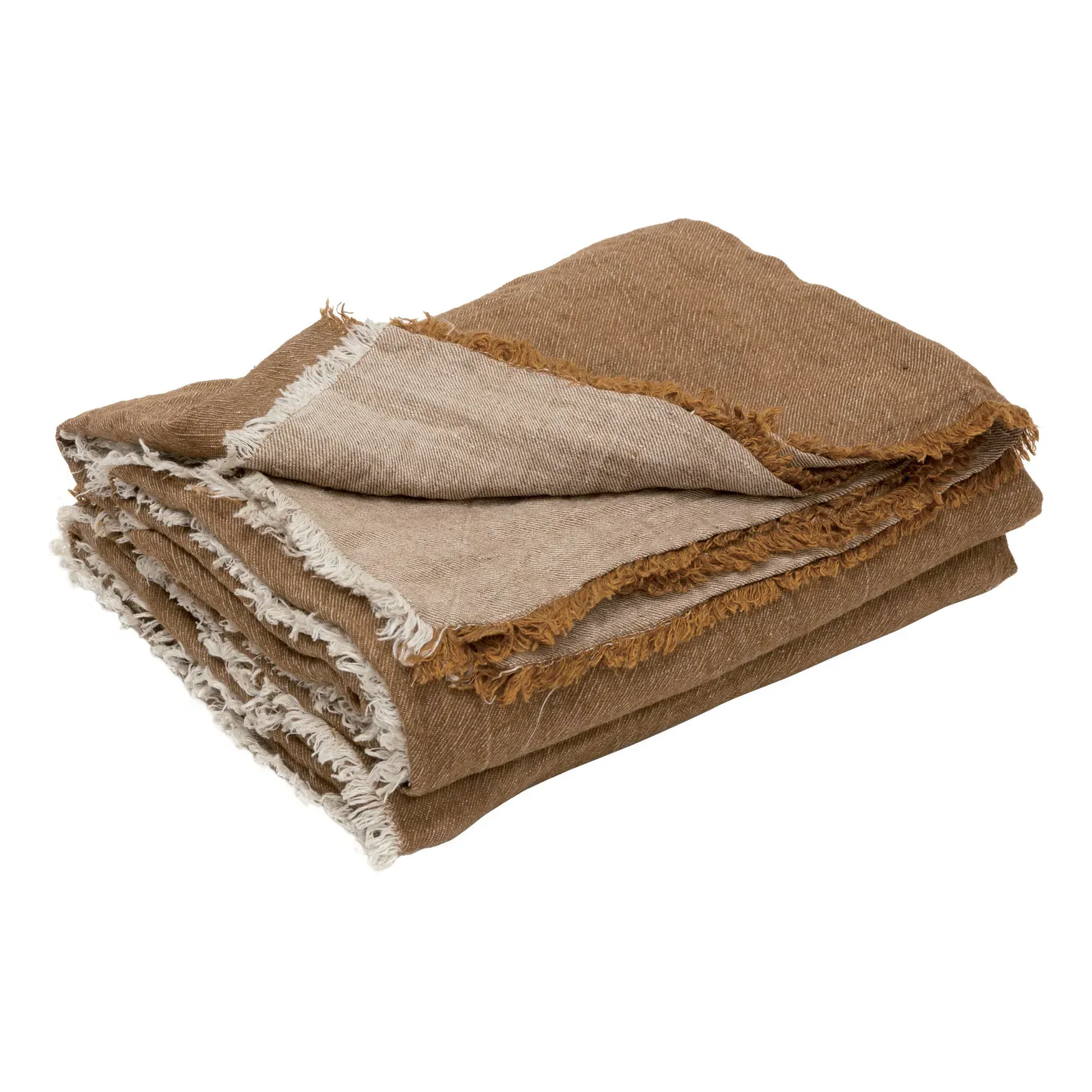 Vice Versa Washed Linen Blanket - Fringed product