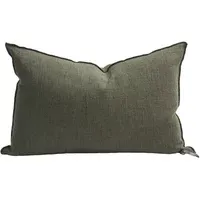 Vice Versa Washed Linen Crepe Cushion - Khaki alternate view