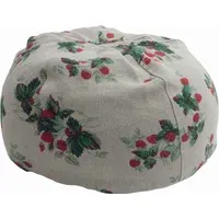 Wabi Sabi Les Fraises Pouf - Red, Linen alternate view
