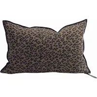 Wabi Sabi Printed Cushion - Panther, Linen alternate view