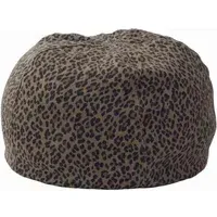 Wabi Sabi Printed Pouffe - Panther, Linen alternate view