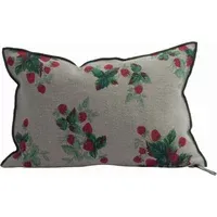 Wabi Sabi Strawberry Cushion - Red, Linen alternate view